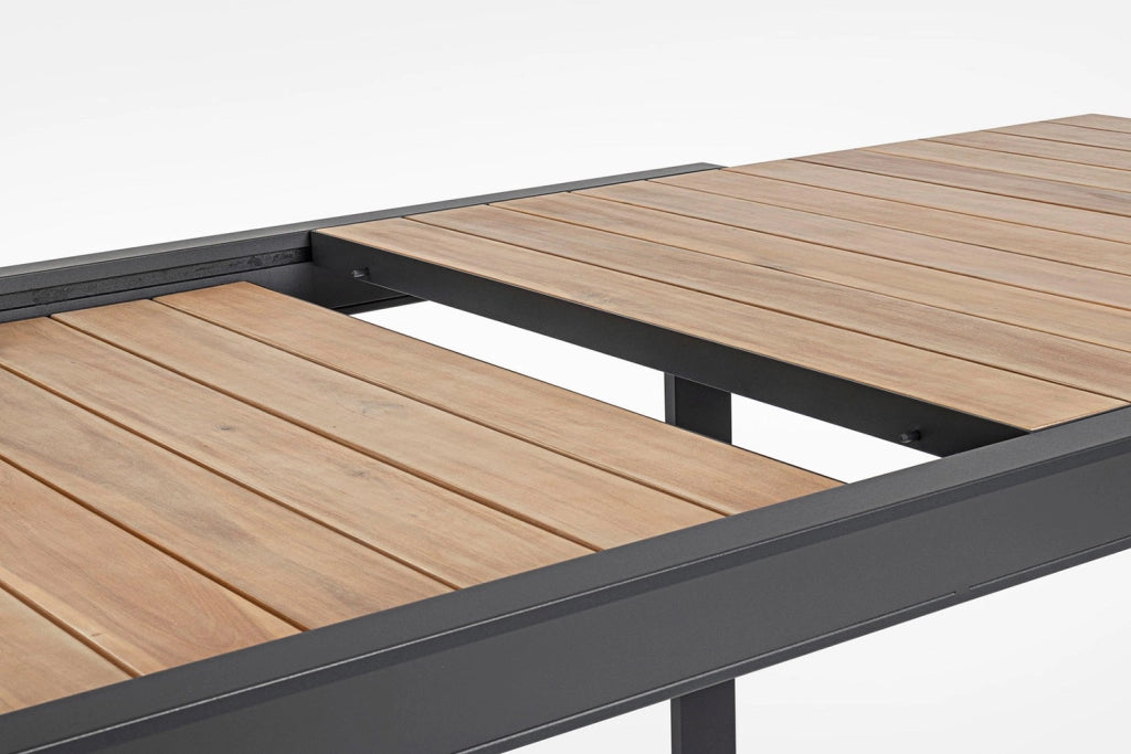 Tavolo Allungabile da Esterno 220-340x100x75h cm in Alluminio Belmar Naturale e Antracite