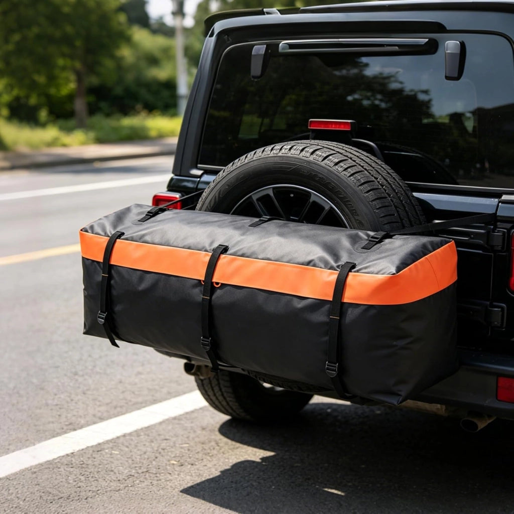 Borsa da Carico, Organizer Bagagliaio Auto in PVC Impermeabile con Cinghie Rinforzate e Sacca Portaoggetti, Borsa da Trasporto Pieghevole per Viaggio e Campeggio (550L| 148 x 61 x 61 cm)