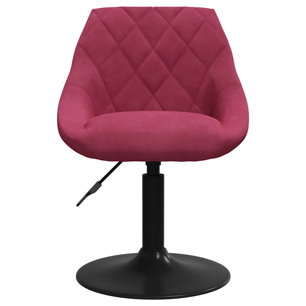 vidaXL Sgabello da Bar Rosso Vino in Velluto