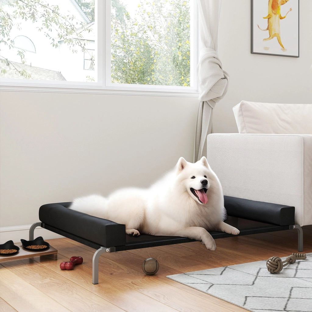 Brandina rialzata per cani ¨C Xylo ¨C 130x90x30 cm nero