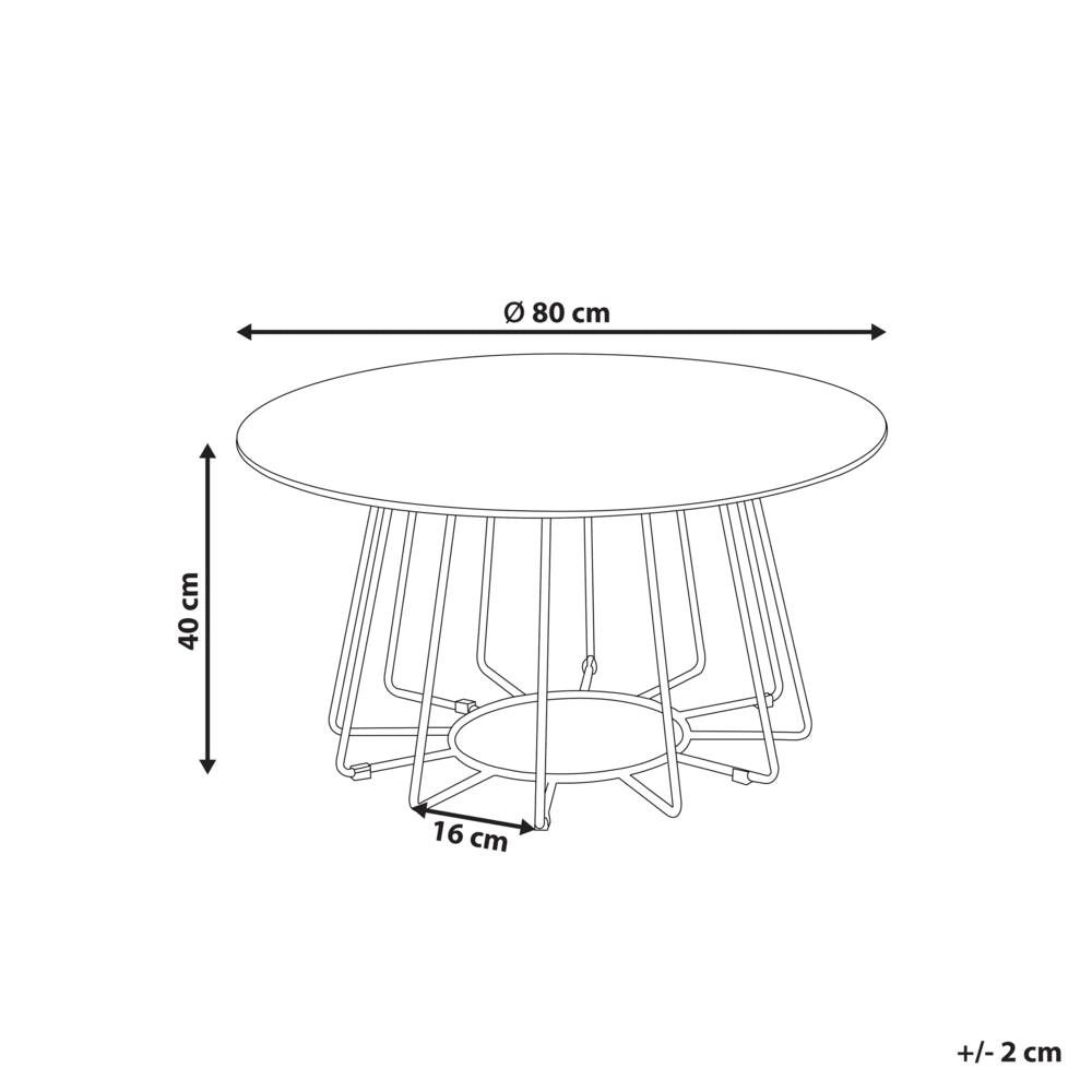 Tavolino da caffè Piano nero Base in metallo Finitura in marmo Design affascinante
