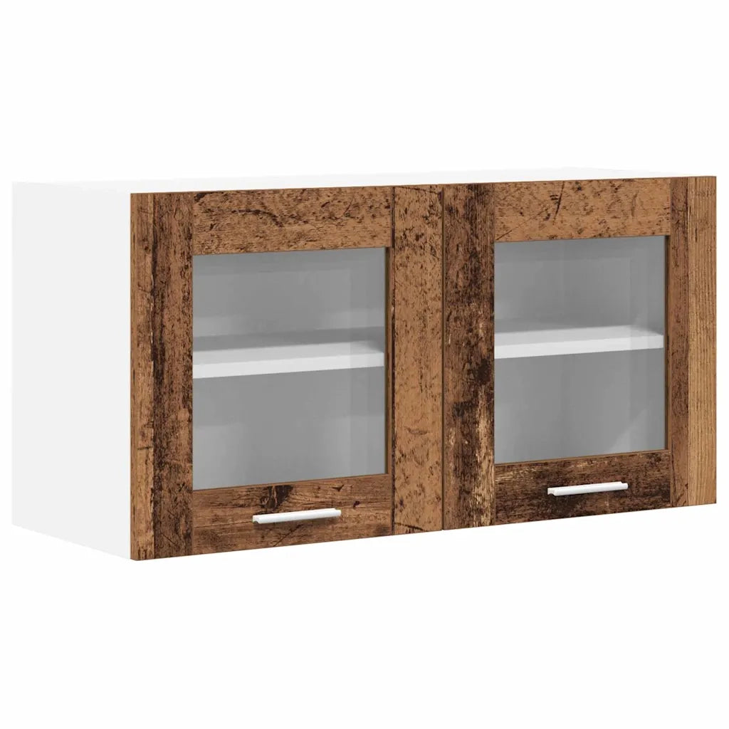 Armadio pensile con porta Legno Antico e Bianco 80 x 31 x 40 cm 884238