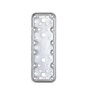 C PIASTRA DIRITTA ACCIAIO ZINCATO 65X180 MM- C LINE FER- 25,0 pz