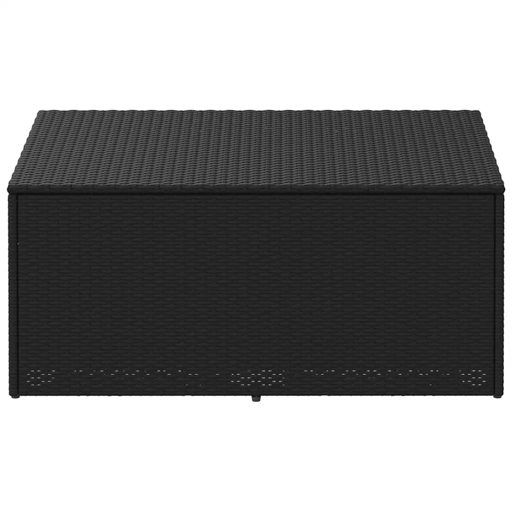 Baule da giardino nero 110x50x58 cm in polyrattan 4104069