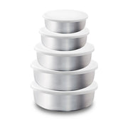 Set 5 ciotole acciaio inox con coperchi, capacità 200ml-1300ml, conservazione frigo e freezer, senza BPA - SOGO