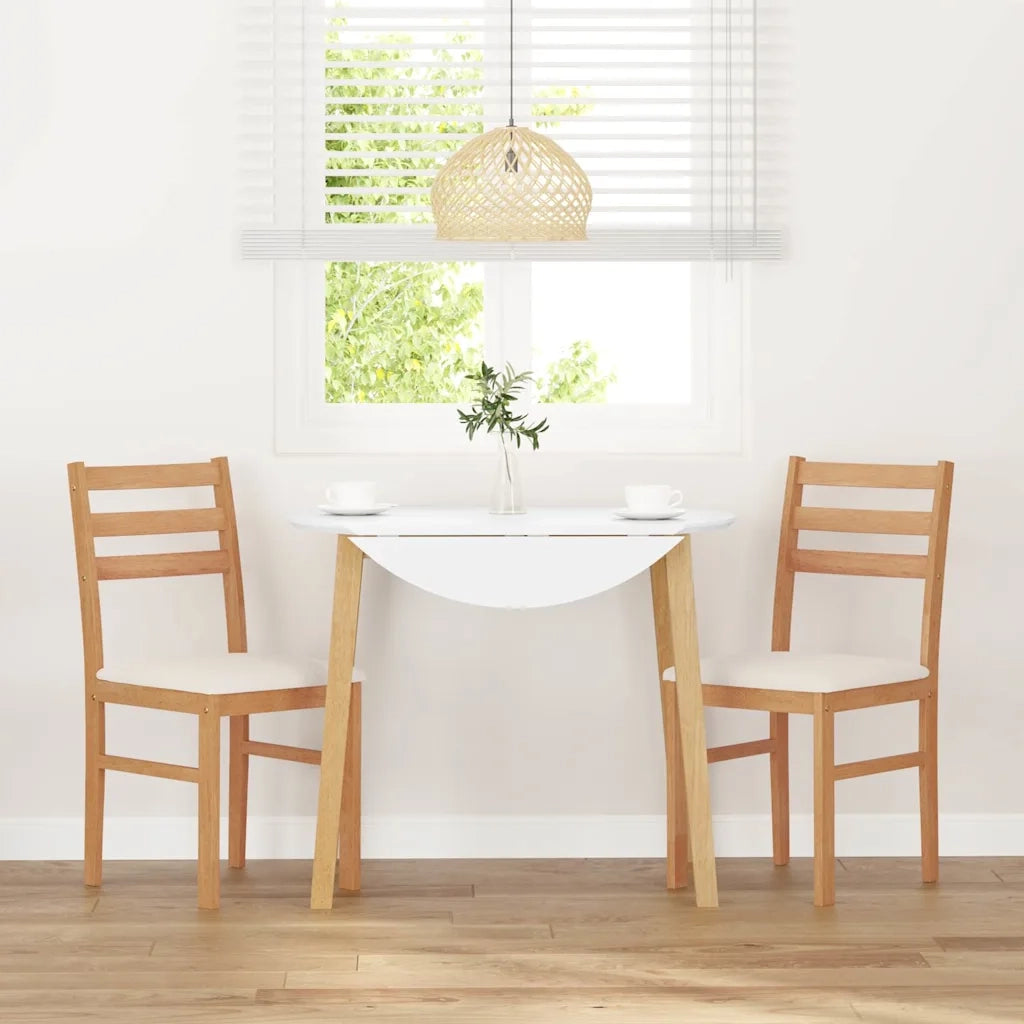 Sedie da Pranzo con Cuscini 2 pz in Legno Massello di Hevea 4102419