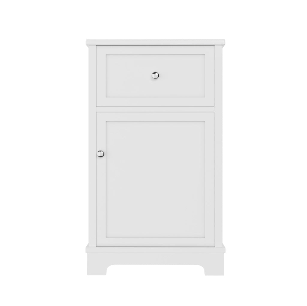 Mobile lavabo 51x46x87 cm con ripiano regolabile e lavabo integrato in MDF e ceramica bianco