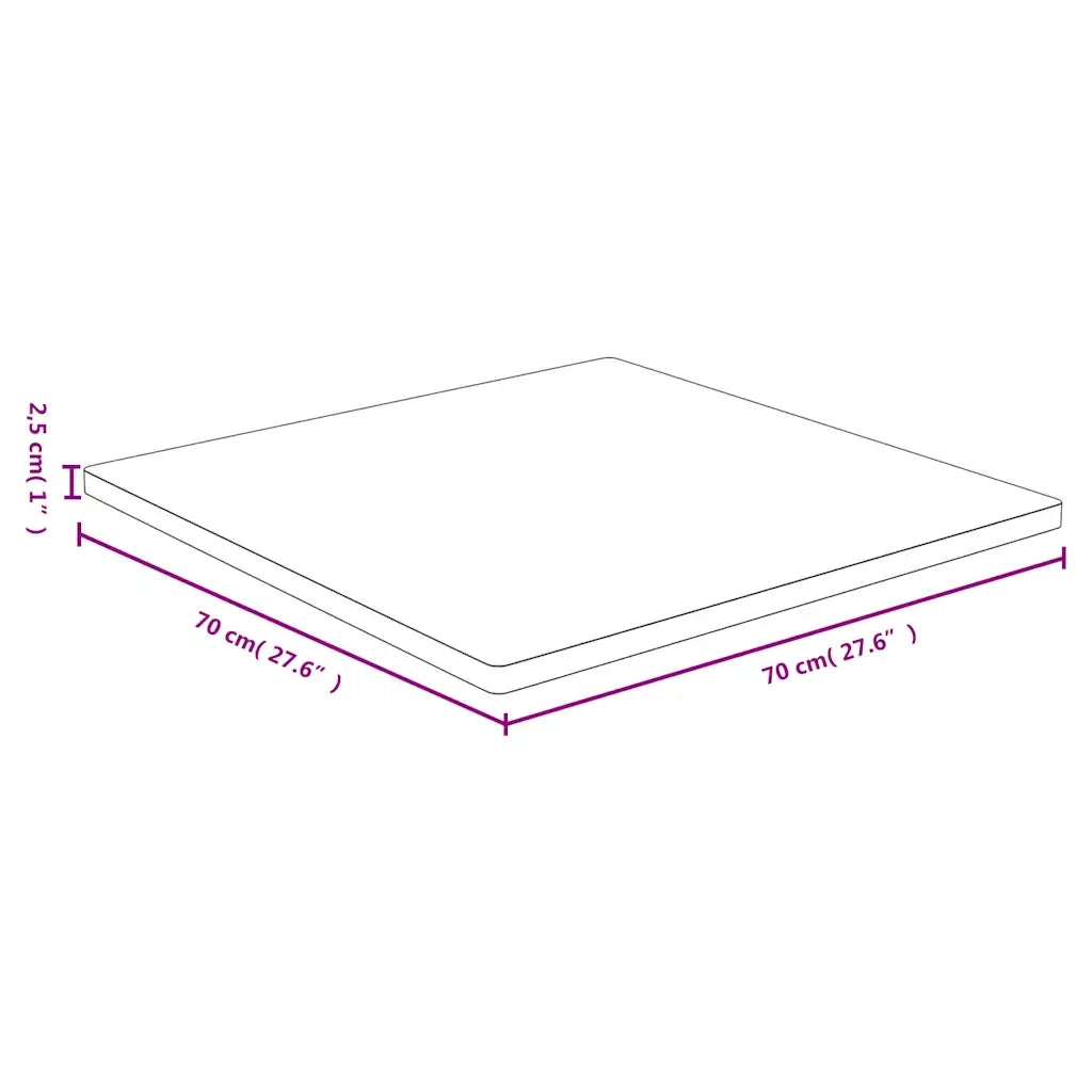 Piano del Tavolo 70x70x2,5 cm in Bambù 352701