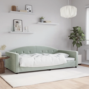 Letto da Giorno Grigio Chiaro 100x190 cm in Velluto 354154