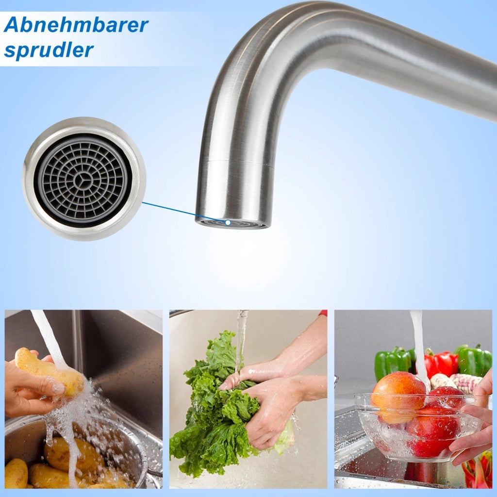 ZMH Miscelatore in acciaio inox con miscelatore girevole a 360°