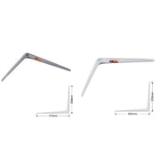 Trade Shop - Staffe Angolari 2pz Supporto Staffa Angolare Reggimensole 300x350mm Bianco Grigio -