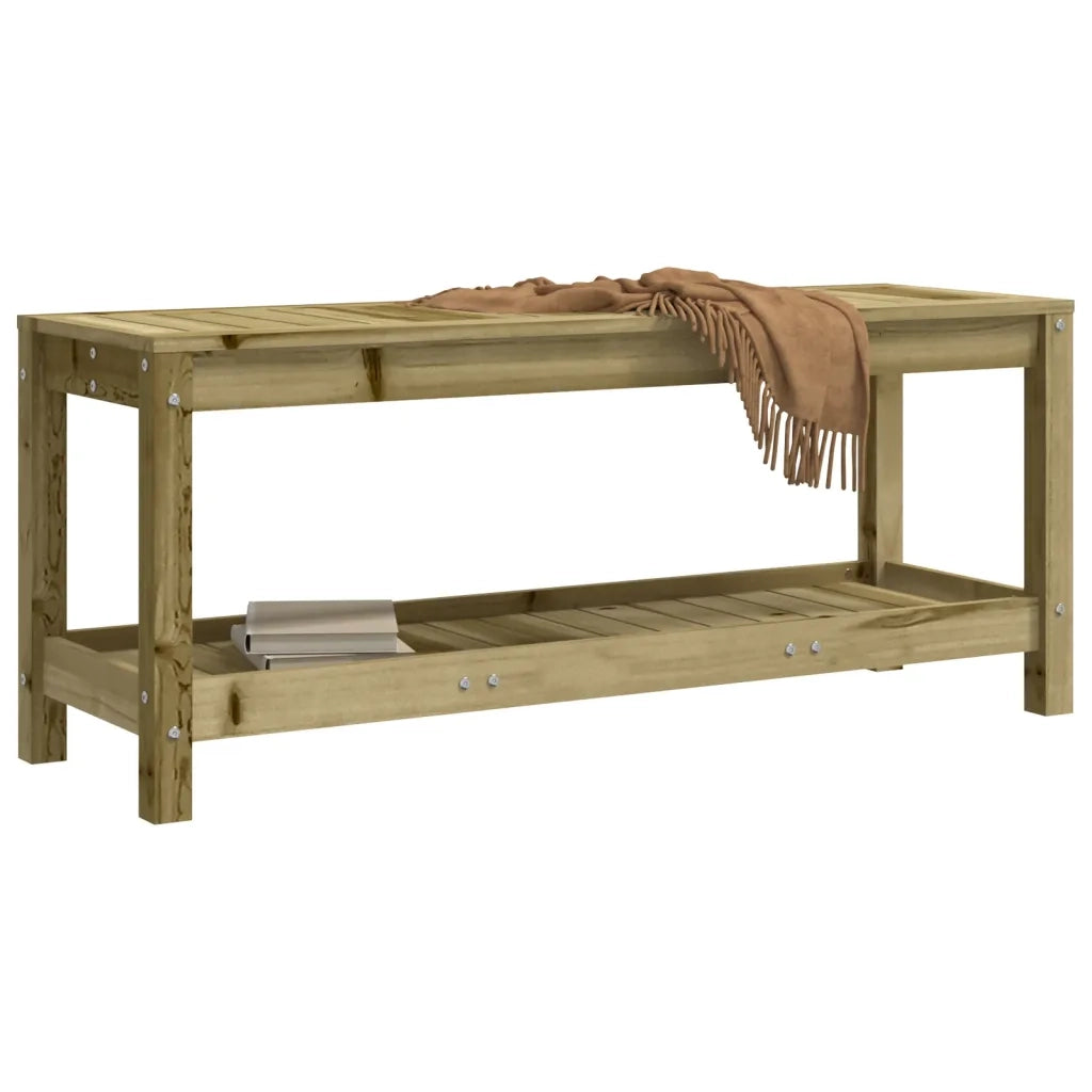 Panca da Giardino 108x35x45 cm Legno Massello Pino Impregnatocod mxl 83631