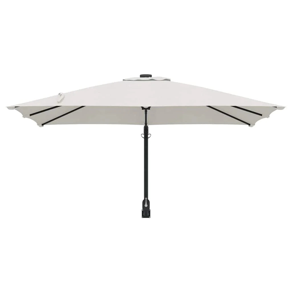 Ombrellone da giardino moderno basculante 248,5 x 247,5 x 160 cm in poliestere color sabbia 02_0058634