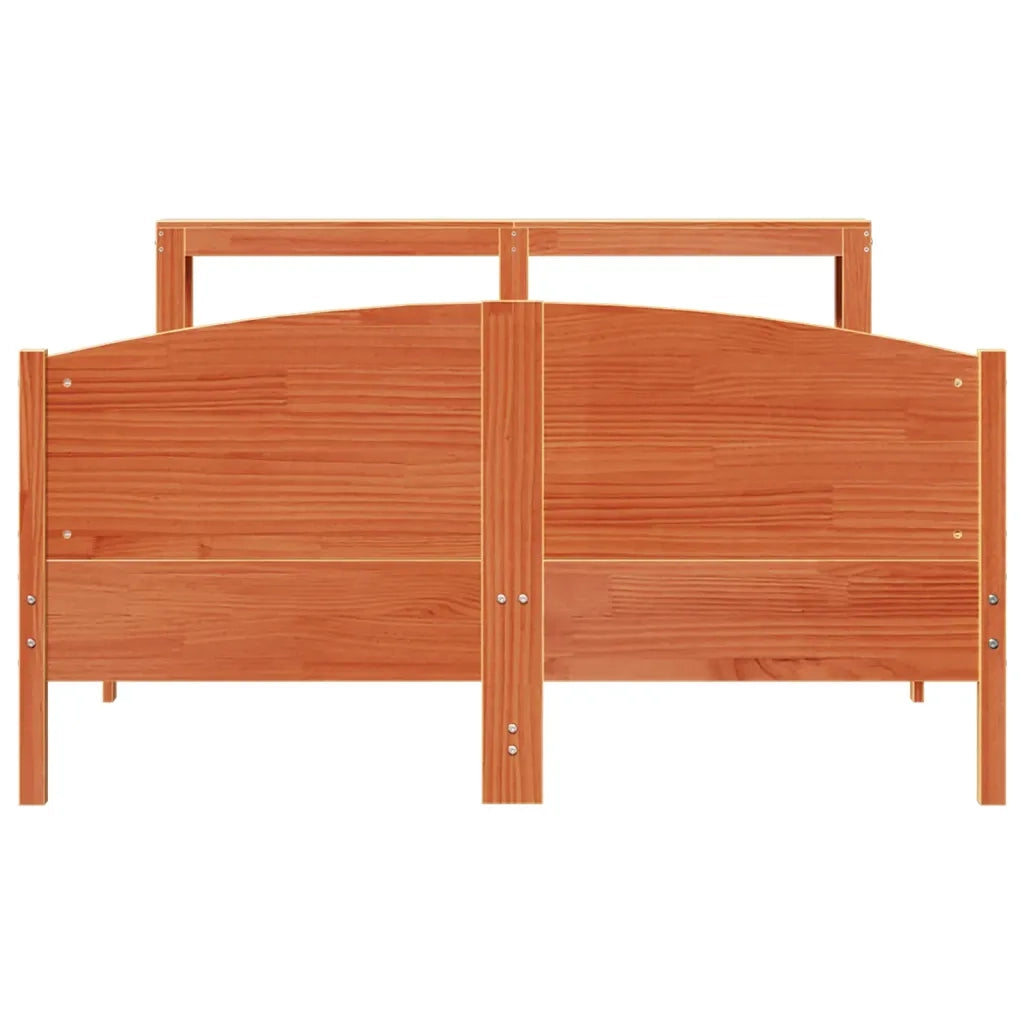 Giroletto senza Materasso Marrone Cera 140x200cm Massello Pino 3306227