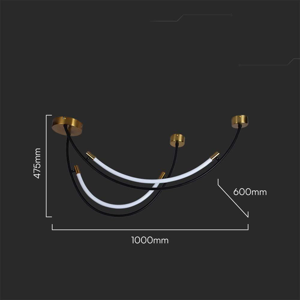 Lampada sospensione LED 4000K Ø100 nero oro V-TAC VT-7826