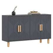 Madia Colzano, Credenza 2 Ripiani, 120x30x74h cm Nero Antracite