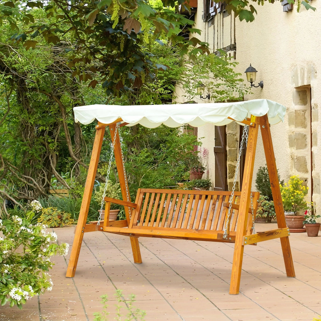 Altalena da Giardino Hollywood Schaukelbank ¨C Zephmum ¨C 3 Posti in Legno di Larice