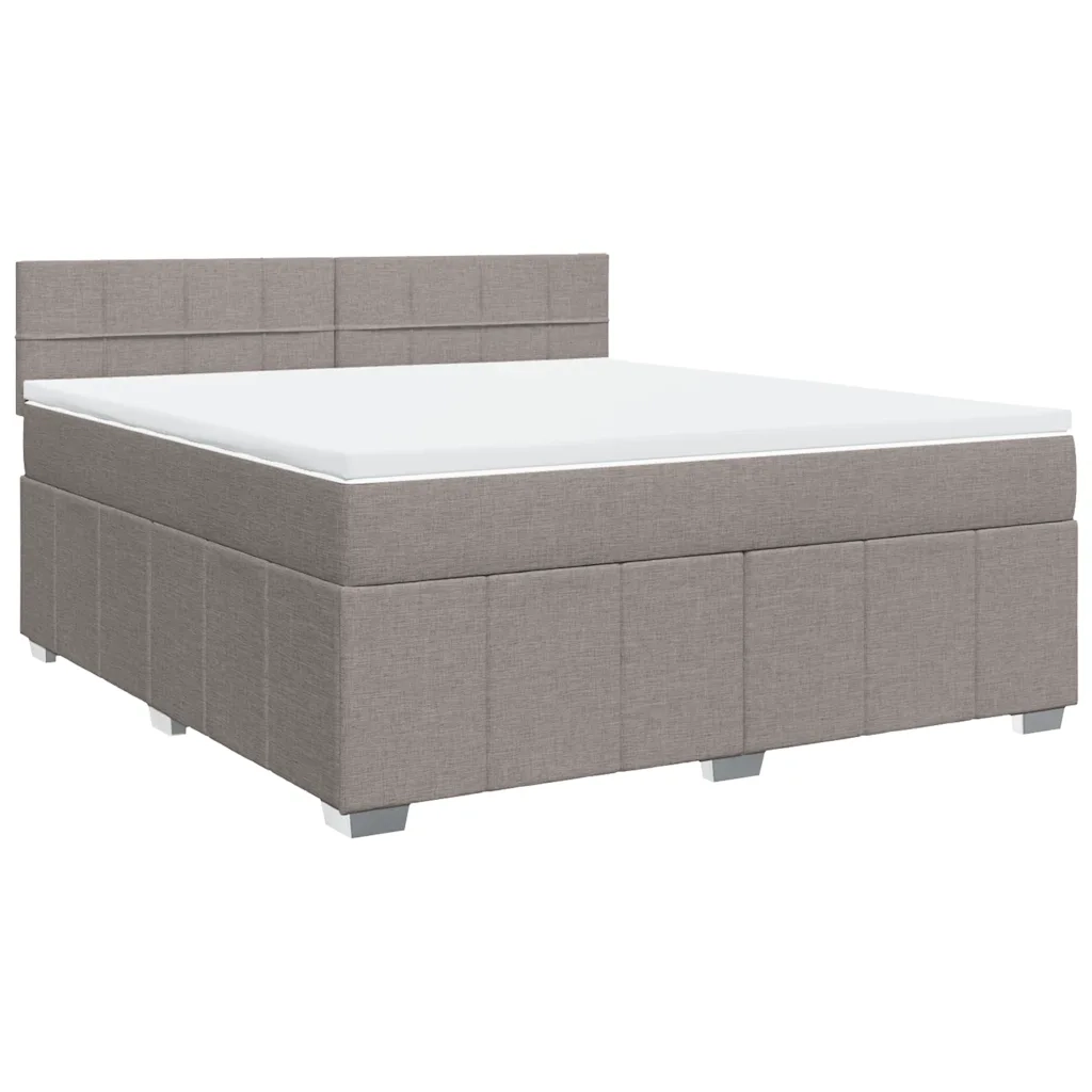 Giroletto a Molle con Materasso Tortora 180x200 cm in Tessuto 3289451