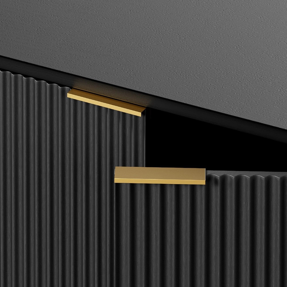 Mobile Contenitore Multiuso ¨C MINIMAL ¨C Nero, Legno Chiaro, 60x30x70