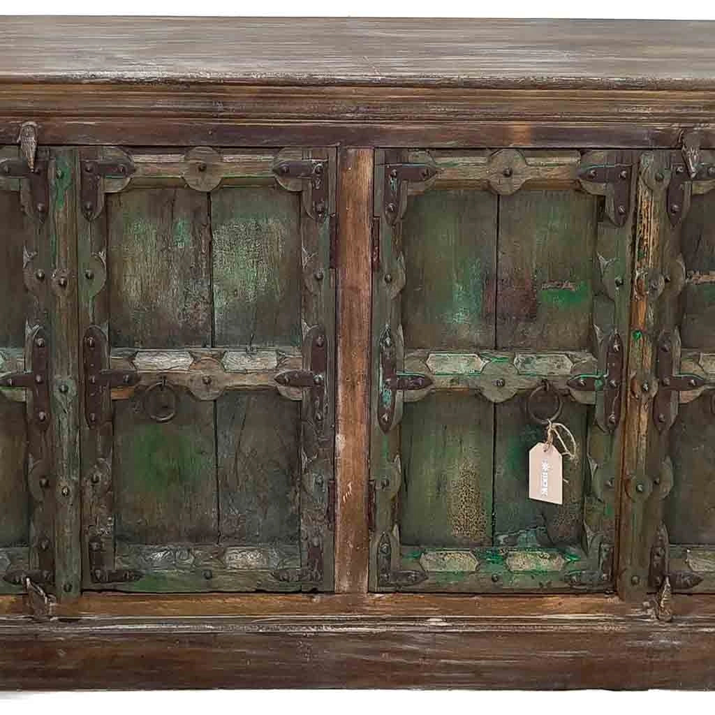 Credenza in legno artigianale 191x44x90h marrone