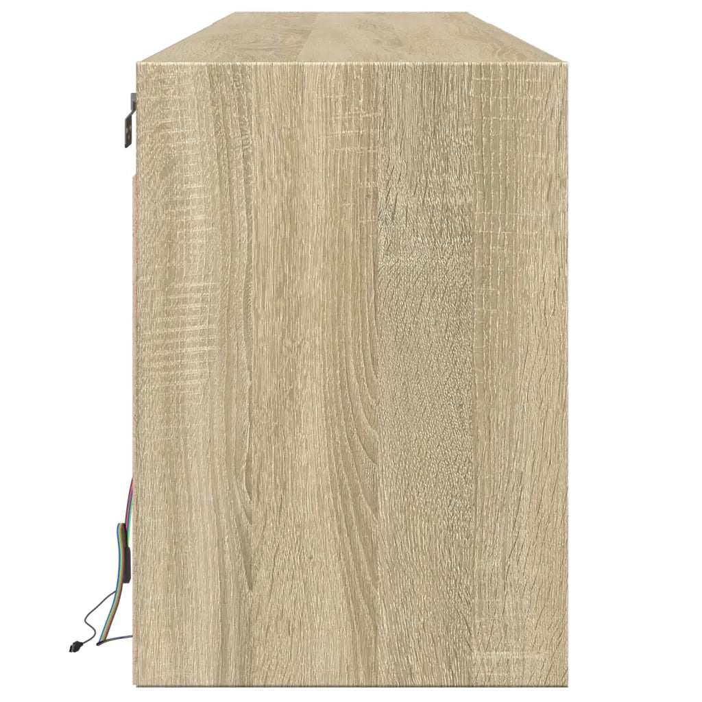 Mobile TV a Parete con LED-Mobile TV a Muro Rovere Sonoma 180x31x45 cm 952751