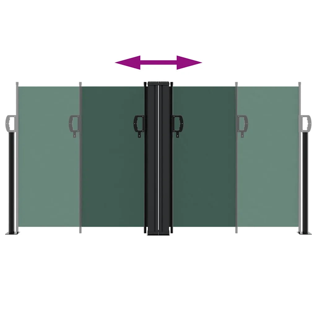 Tenda da Sole Laterale Retrattile Verde Scuro 120x1200 cm 4004800