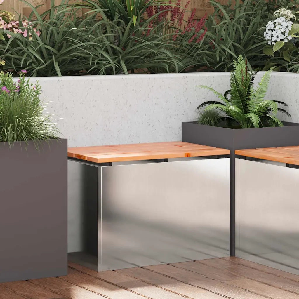Panchina da giardino Argento 60 x 40 x 43 cm