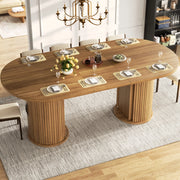 Tavolo da pranzo estensibile 150-190 cm marrone scuro
