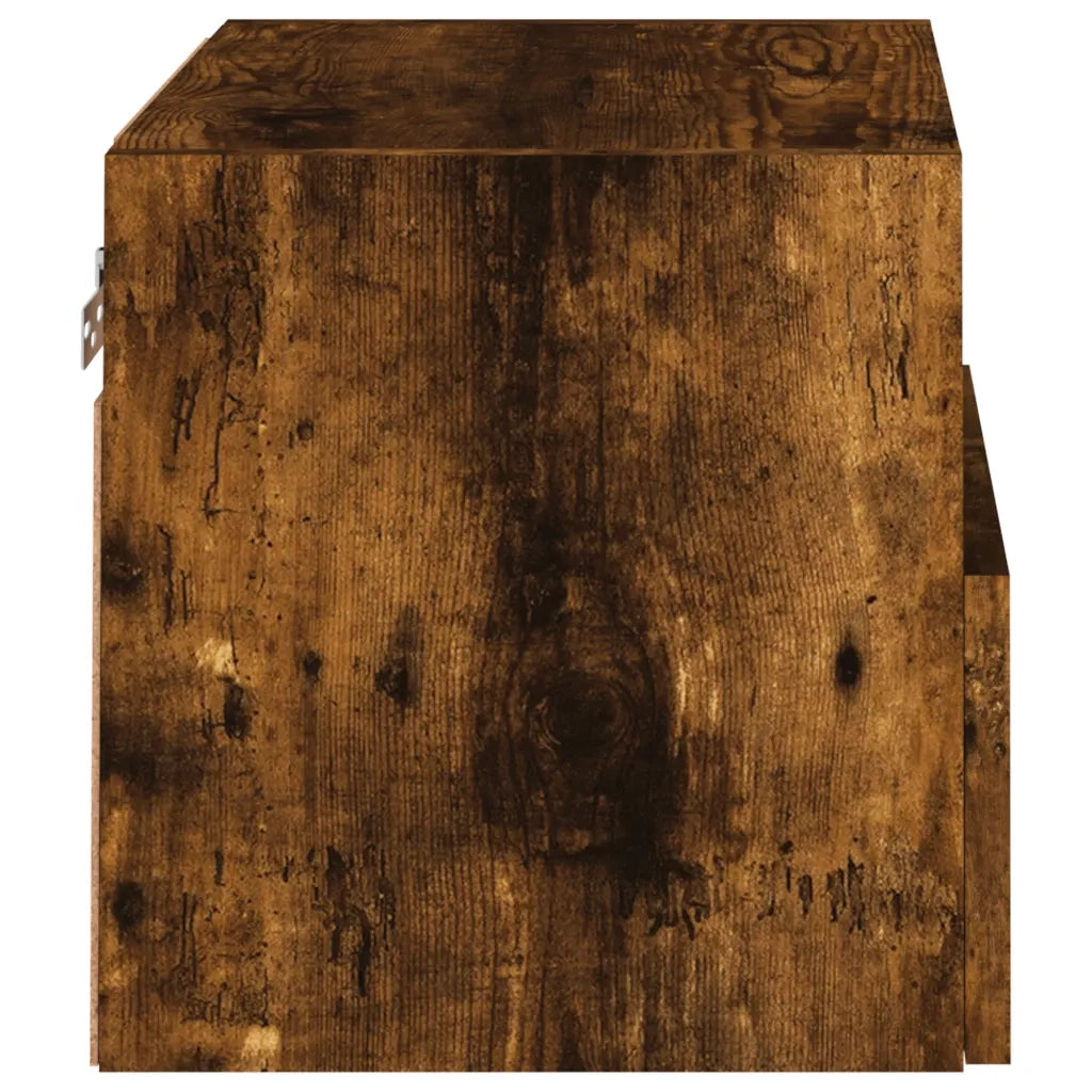 Mobile TV a Parete Rovere Fumo 40x30x30 cm in Legno Multistrato 836848
