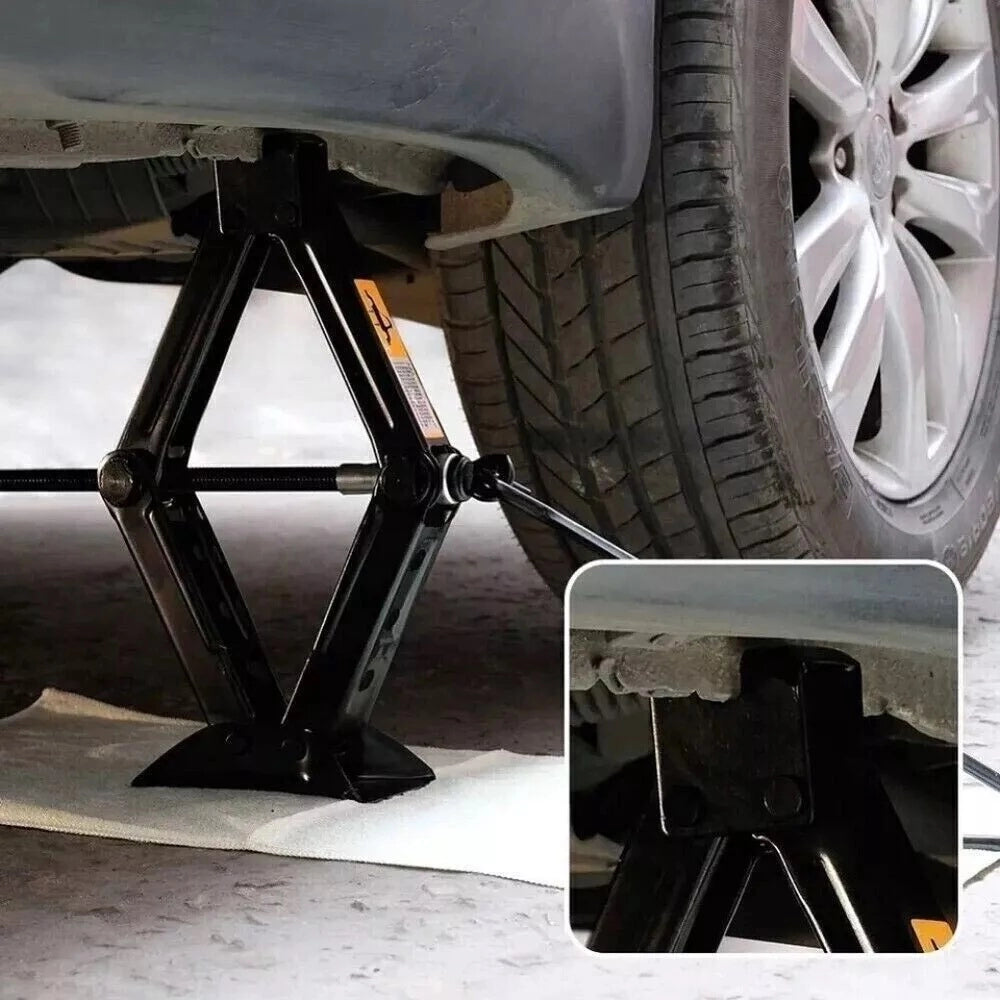 Cric Crick A Pantografo Sollevatore Manuale 2 Tonnellate Auto Ruote 2000Kg 37385