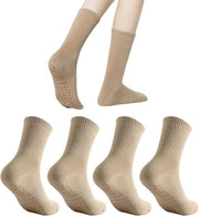 Antislip calzettoni per donna e uomo - calzettoni sportivi con punti in gomma - ideali per yoga, pilates, fitness - marrone - accessorio per arti marziali