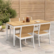 Tavolo da cena da giardino Bianco 180 x 88,5 x 75 cm 901769