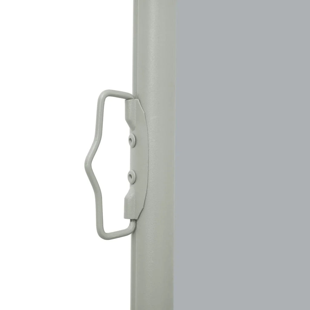 Tenda da sole laterale retrattile/schermo privacy per patio giardino terrazza balcone 120 x 500 cm grigio 02_0007224