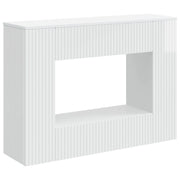 Tavolo Consolle | Tavolo d'Ingresso Rigato Bianco Lucido 101 x 29 x 74 cm