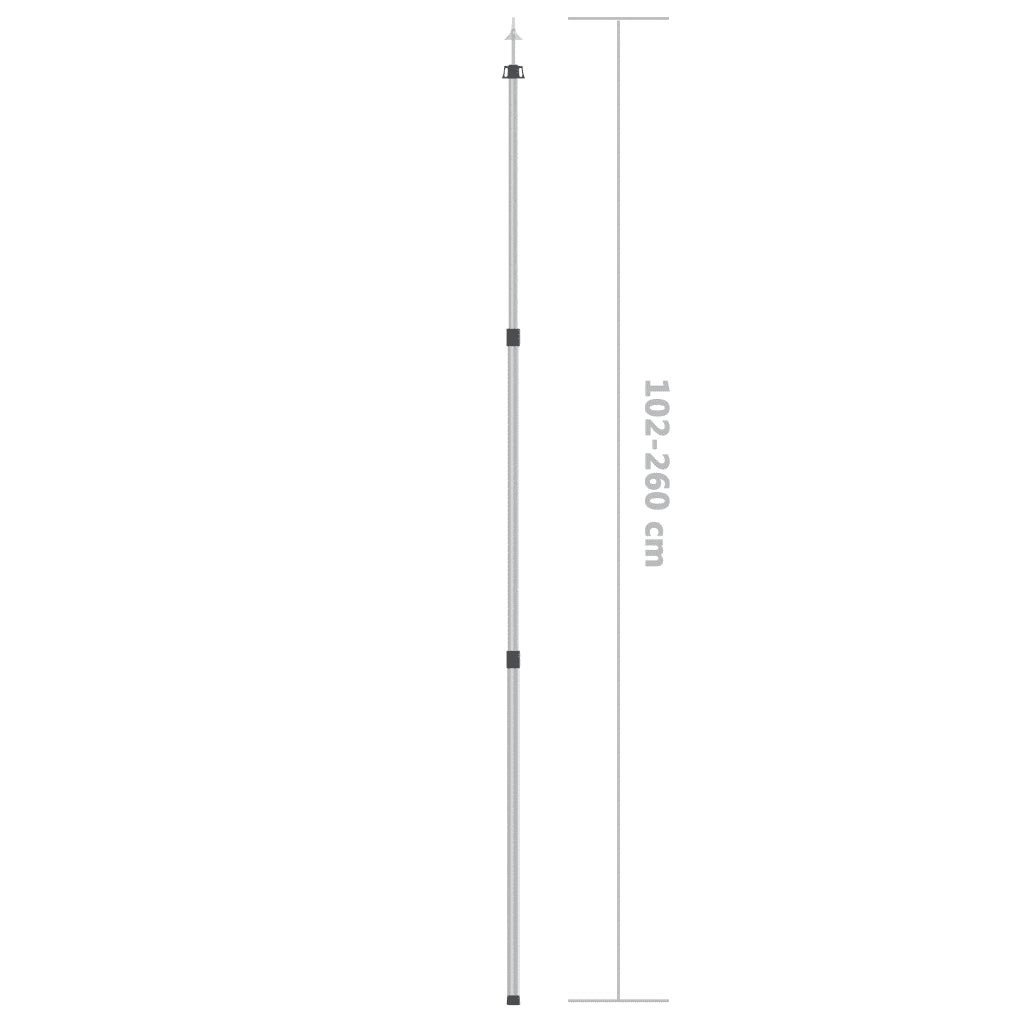 Aste Telescopiche per Tende 102-260 cm 2 pz in Alluminio CFW8699178