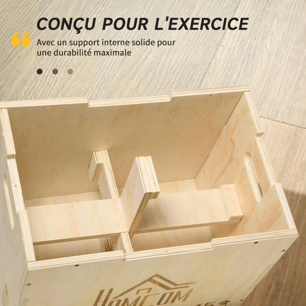Box Pliometrico 3 in 1 ¨C Xylo ¨C 40/45/60 cm Legno