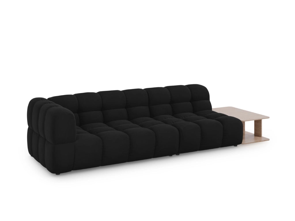 Cosmopolitan Design - Divano modulare destro "Sky" 4 posti in velluto nero 