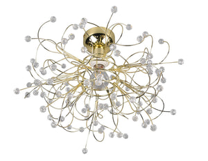 Plafoniera da Interno Attacco E27 in Metallo Ottone lucido