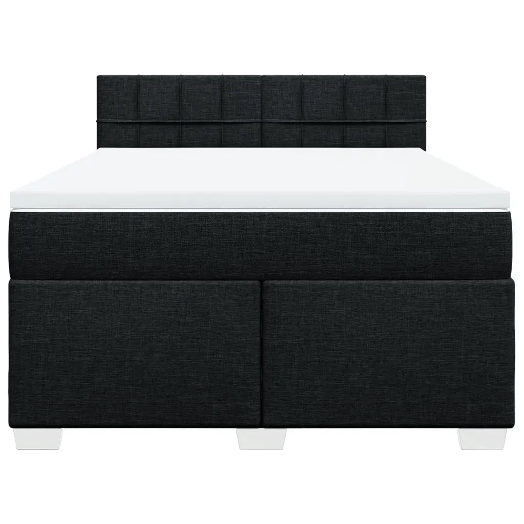 Giroletto a Molle con Materasso Nero 160x200 cm in Tessuto 3285941
