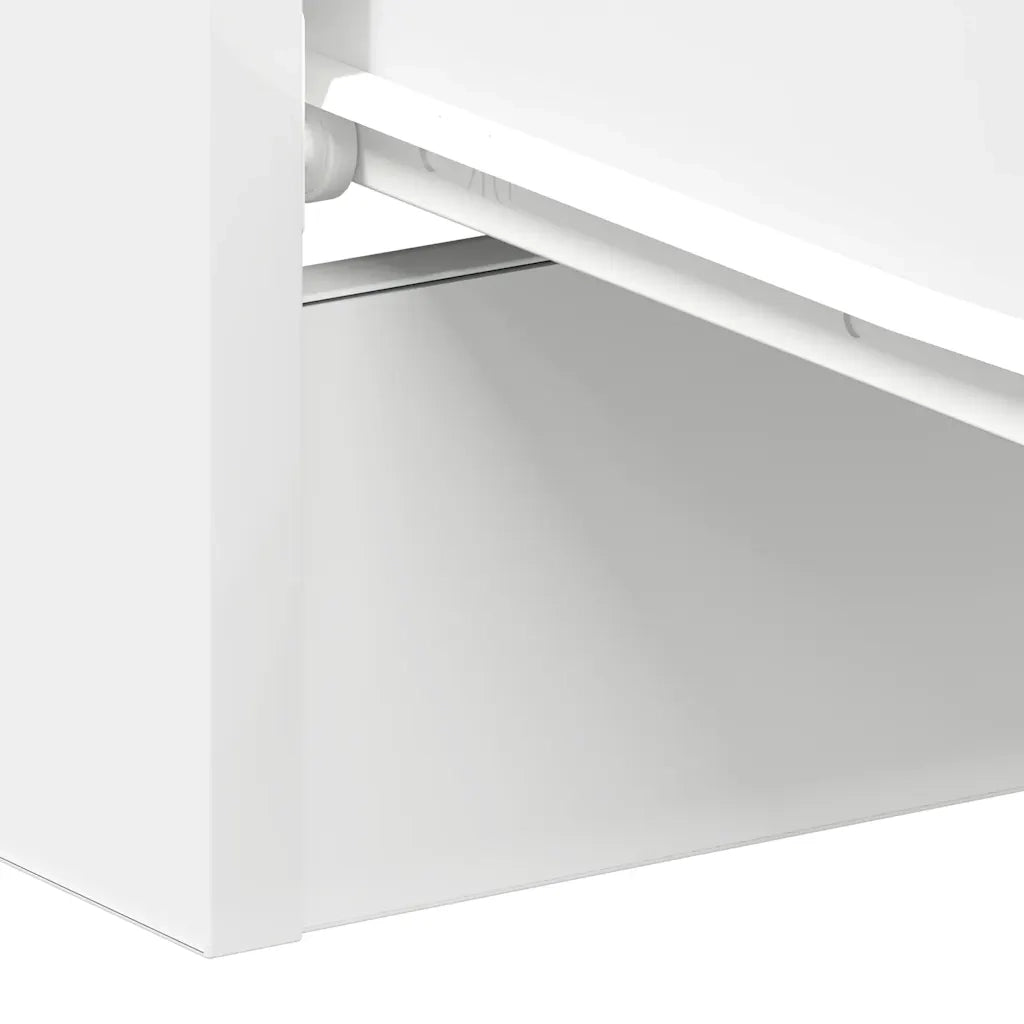 Comodino Bianco 38x35x56 cm in Legno Ingegnerizzato 800450