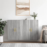 Mobili a Parete 2 pz Grigio Sonoma 69,5x34x90 cm 3195609