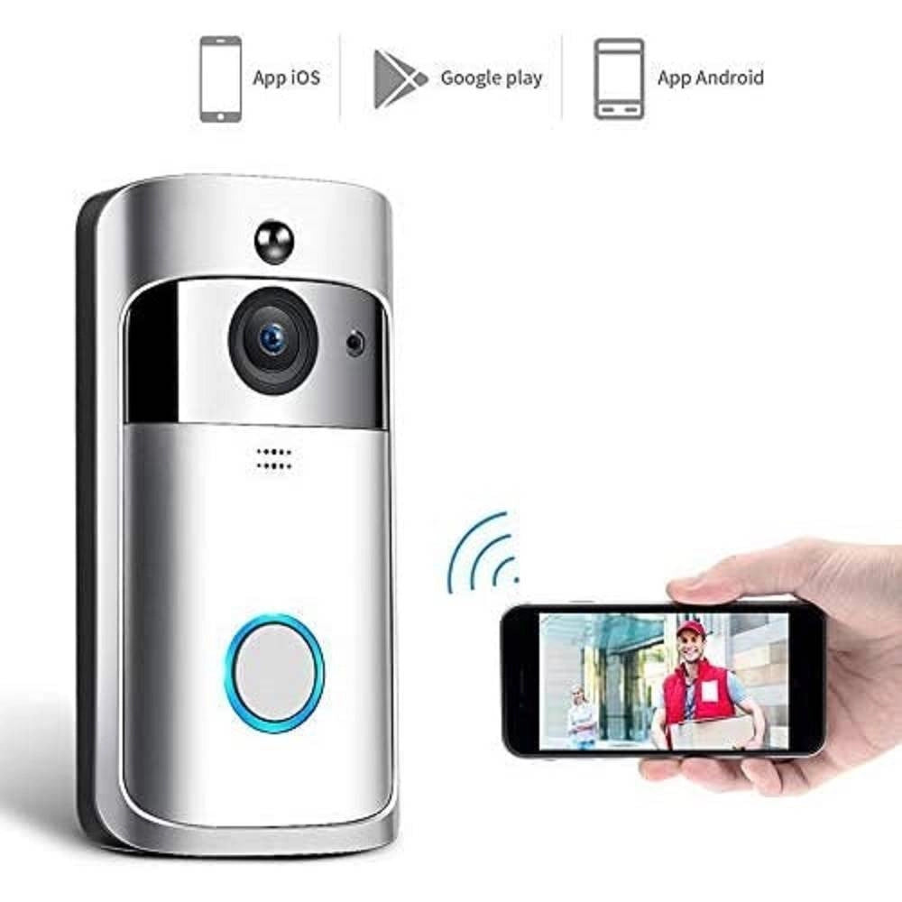 Trade Shop - Campanello Videocitofono Wifi Sicurezza Casa Allarme Porta Con Sensore Movimento -