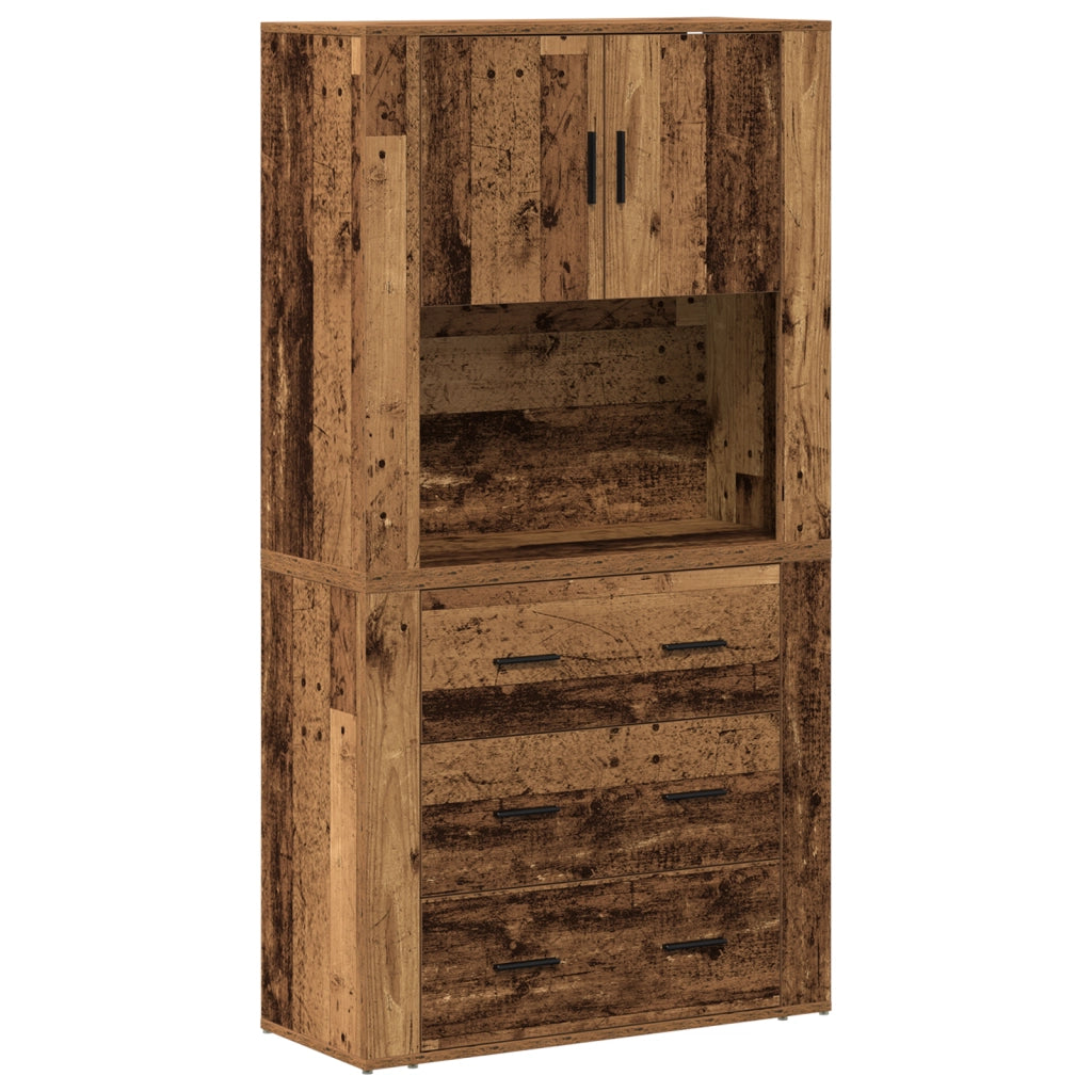 Alto armadio Legno antico 80x33x150 cm Legno ingegnerizzato