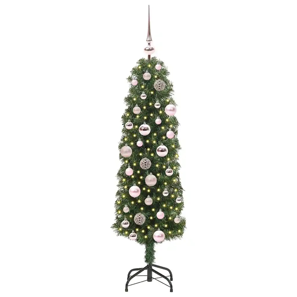 Albero di Natale | Decorazioni natalizie artificiale con 150 LED Verde 120 cm