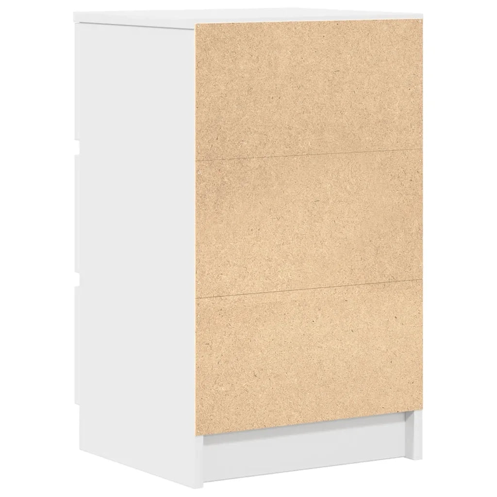 vidaXL Comodino con 3 Cassetti Bianco 39x35x65 cm