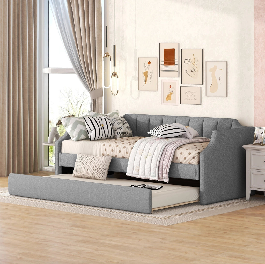LETTO con letto estraibile 90x200/90x190 cm Grigio