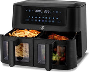 Frittoia a Doppia Zona - Doppio Forno - Cucina Duplice - Frittura a Vapore - Diversi Programmi - Zona Duplice - Mega