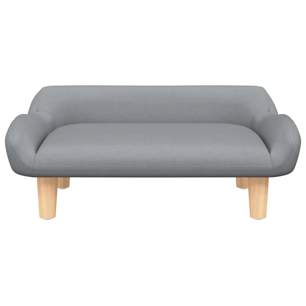 Lettino per Cani Grigio Chiaro 70x40x24 cm in Tessuto