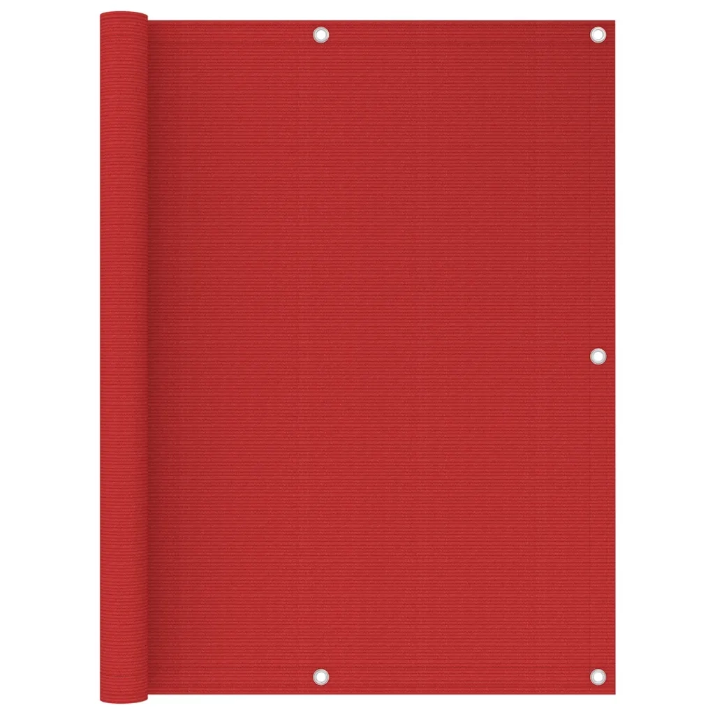 Paravento da Balcone Rosso 120x500 cm in HDPE