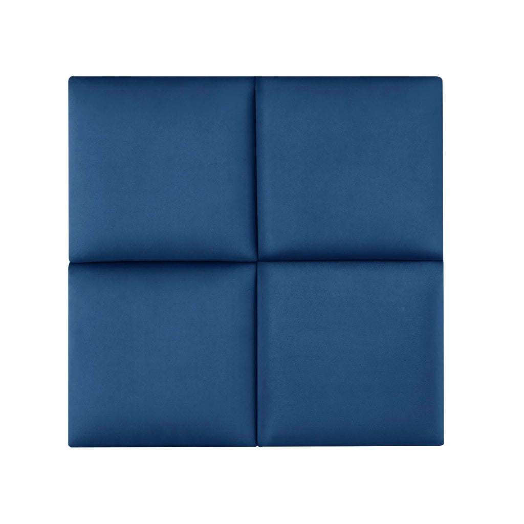 Set di 4 cuscini da parete in velluto 30 x 30 cm blu navy 03_0010645